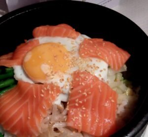 Bibimbap saumons