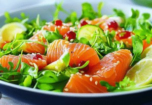 Green Salades saumon
