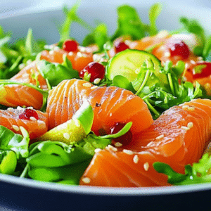 Green Salades saumon